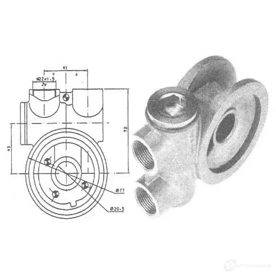 Термостат АКПП WAHLER 95N4 8I 4029783009440 865335 410692.71D - Изображение 1