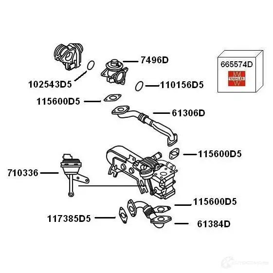 Привод вакуумного клапана EGR WAHLER 4029783009532 710336 RF U6941 865652 изображение 2