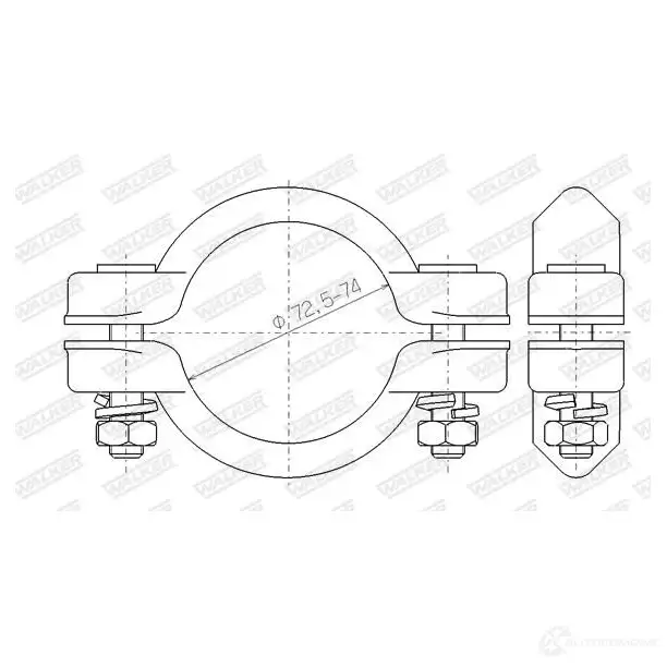 Cl exhaust system WALKER 133300 B D9O3F 3277490861702 86170 - Изображение 1