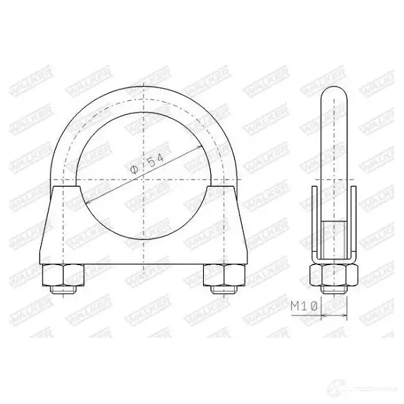 Cl exhaust system WALKER 3277490823267 PJ63 HAX 132323 82326 изображение 0