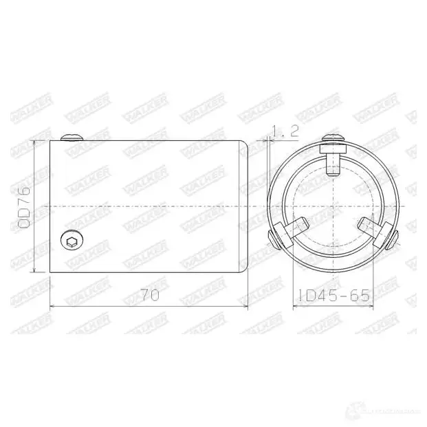 Насадка на глушитель WALKER O QUY1G6 10682 123915 3277490106827 - Изображение 1