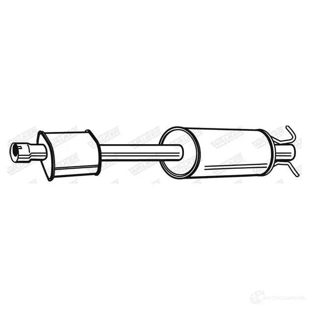 Средний концевой глушитель WALKER 24150 S 5UU92O 1437128794 - Изображение 1