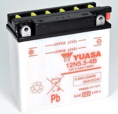 Аккумулятор 5.8 ач прямая 55 а 12 в 137x61x131 YUASA 5050694004957 12N554B DV92 JP 1424867701