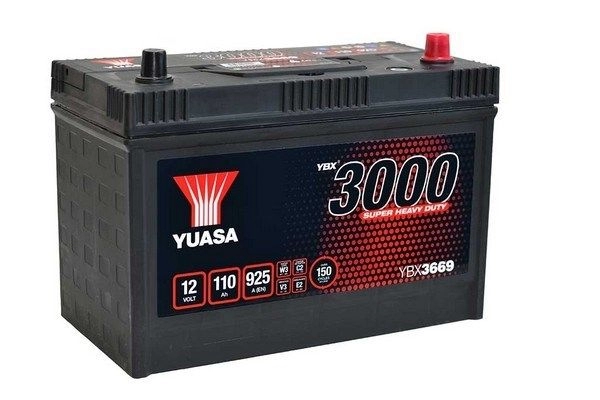 Аккумулятор 110 ач обратная 925 а 12 в 329x173x240 YUASA 1437035030 YBX3669 YM1 KXP изображение 0