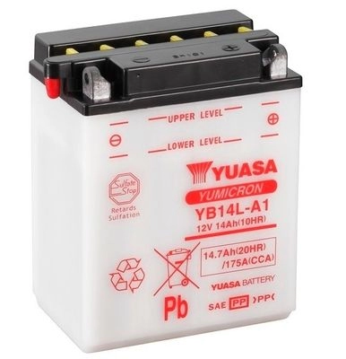 Аккумулятор 14.7 ач обратная 175 а 12 в yumicron 134x89x166 YUASA 1TVM 2 5050694001802 YB14LA1 1424867733 изображение 0