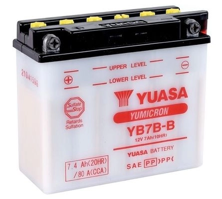 Аккумулятор 7.4 ач прямая 80 а 12 в yumicron 152x61x132 YUASA 1424867741 YB7BB 5050694001994 5IP9 L