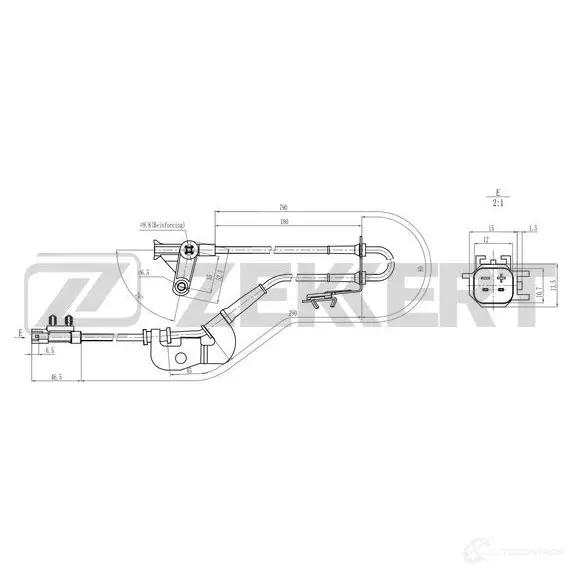 Датчик АБС ZEKKERT 1440198853 37 WWEB SE-6243