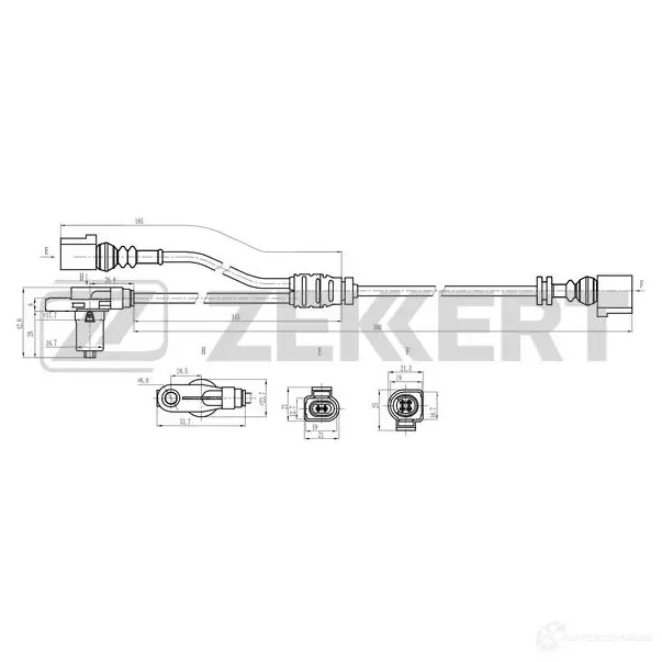 Датчик АБС ZEKKERT XM4J Y SE-6239 1440198856 изображение 0