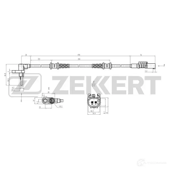 Датчик АБС ZEKKERT SE-6225 EKXR5 23 1440198867