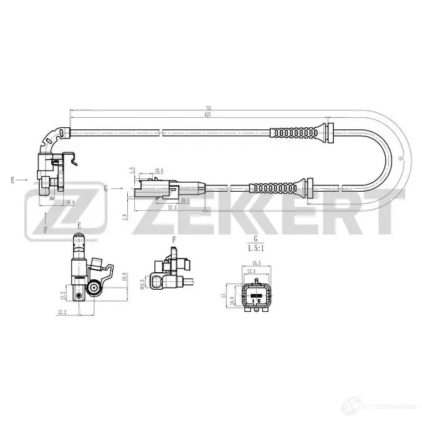 Датчик АБС ZEKKERT SE-6219 KE 2NJW 1440198870 изображение 0