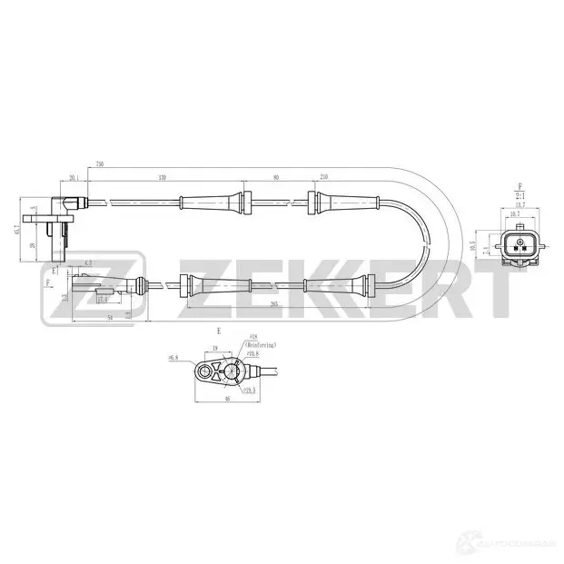 Датчик АБС ZEKKERT 1440198882 BS7 DI SE-6201