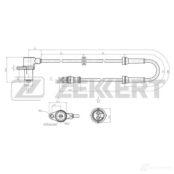 Датчик АБС ZEKKERT SE-6188 1440198892 N PRX6