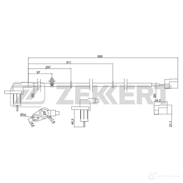 Датчик АБС ZEKKERT 5FTV 63 1440198921 SE-6159
