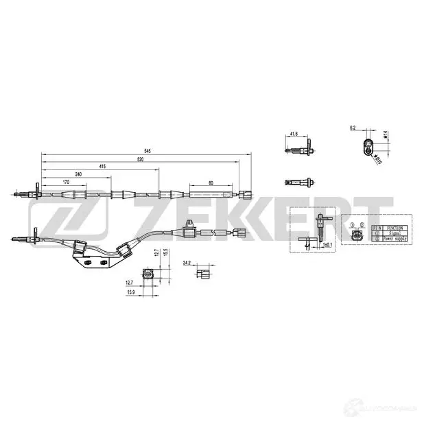 Датчик АБС ZEKKERT SE-6151 1440198930 6OF7K 0