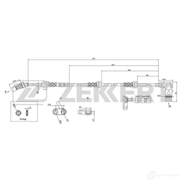 Датчик АБС ZEKKERT 1440198937 SE-6142 RK4T 3