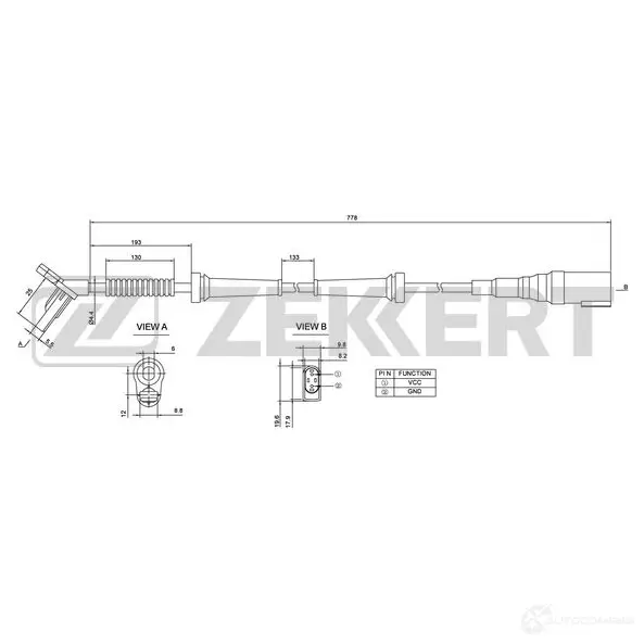 Датчик АБС ZEKKERT 1440199004 4G1 X1E SE-6062 изображение 0