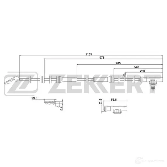 Датчик АБС ZEKKERT 1440199011 PEM AN SE-6053 изображение 0