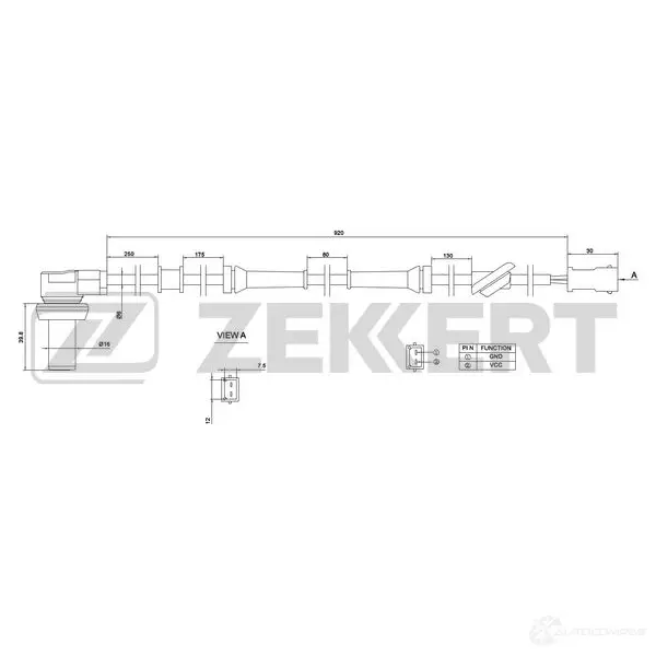 Датчик АБС ZEKKERT SE-6001 1440199059 RRYE3 SN изображение 0