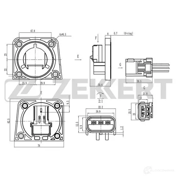 Датчик коленвала, импульсов ZEKKERT 1440199139 L ARY6 SE-4114