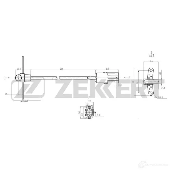 Датчик коленвала, импульсов ZEKKERT SE-4112 1440199141 I36B3 M изображение 0