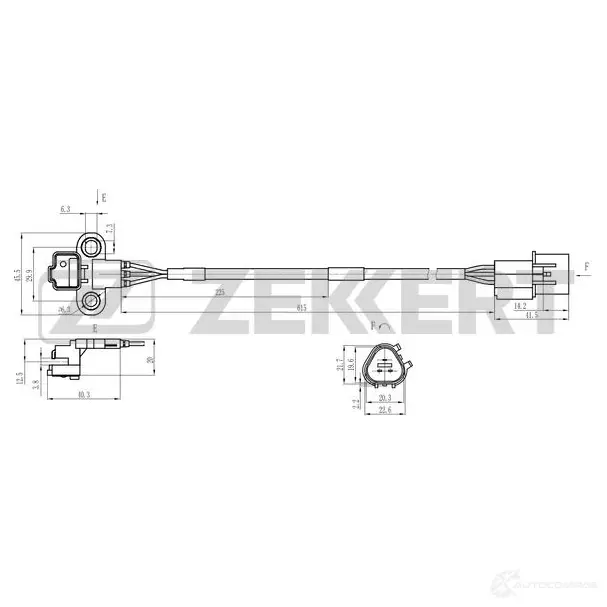 Датчик коленвала, импульсов ZEKKERT 1440199146 SE-4105 ZMX AJ8S изображение 0