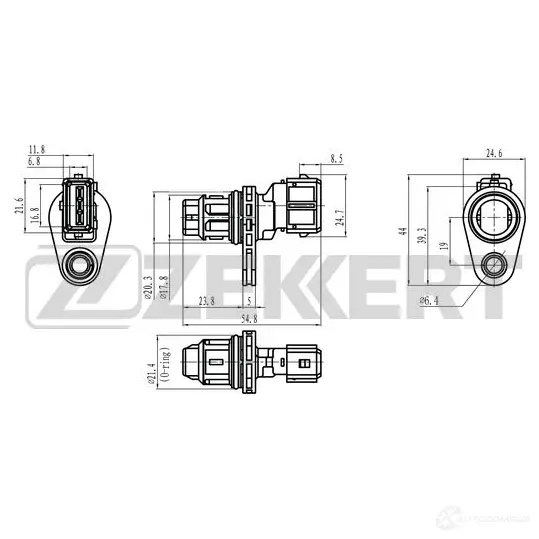 Датчик коленвала, импульсов ZEKKERT SE-4065 1440199184 T TOIW