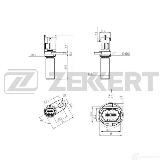 Датчик коленвала, импульсов ZEKKERT SE-4055 JR7XW NM 1440199194 изображение 0