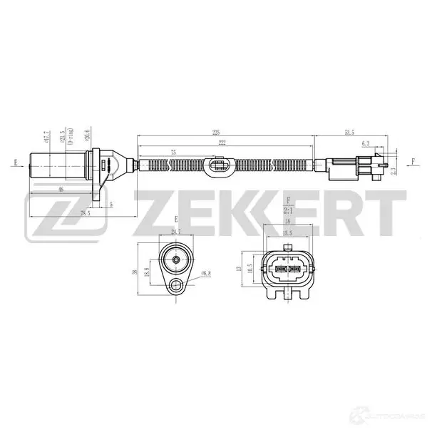 Датчик коленвала, импульсов ZEKKERT 18 GAHMK SE-4034 1440199213