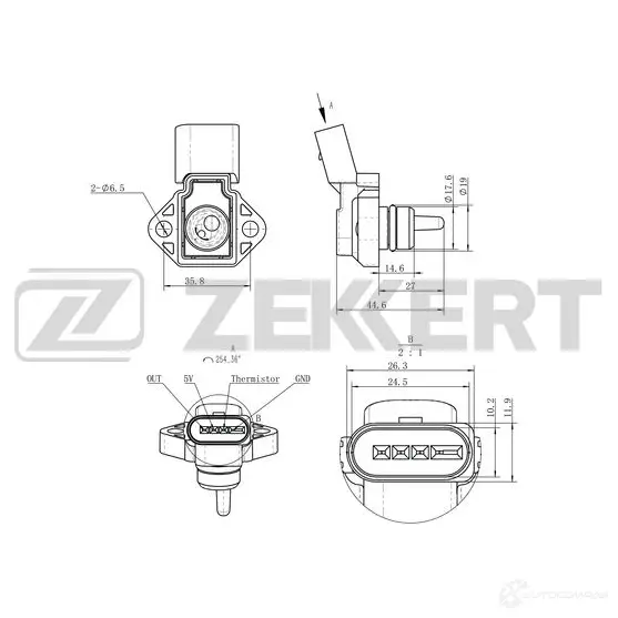 Расходомер воздуха ZEKKERT 1440199249 SE-2014 A 63YS изображение 0