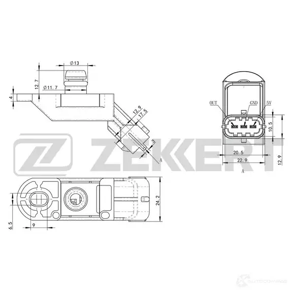 Расходомер воздуха ZEKKERT SE-2012 1440199251 EC0O G