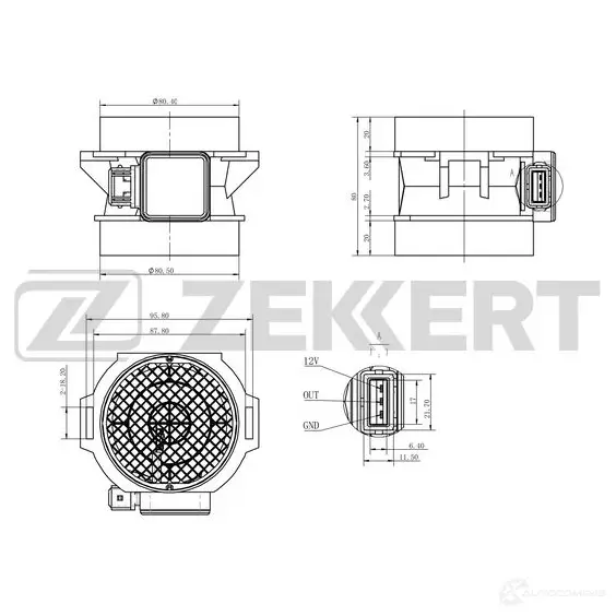 Расходомер воздуха ZEKKERT SE-2001 HBC 8Q 1440199261 изображение 0