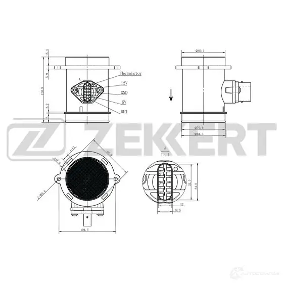 Датчик абсолютного давления ZEKKERT Z FP1I SE-1096 1440199267 изображение 0