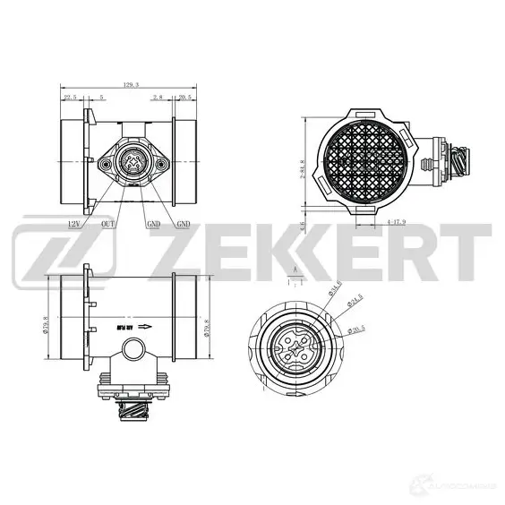 Датчик абсолютного давления ZEKKERT 1440199273 MEM S5OW SE-1090