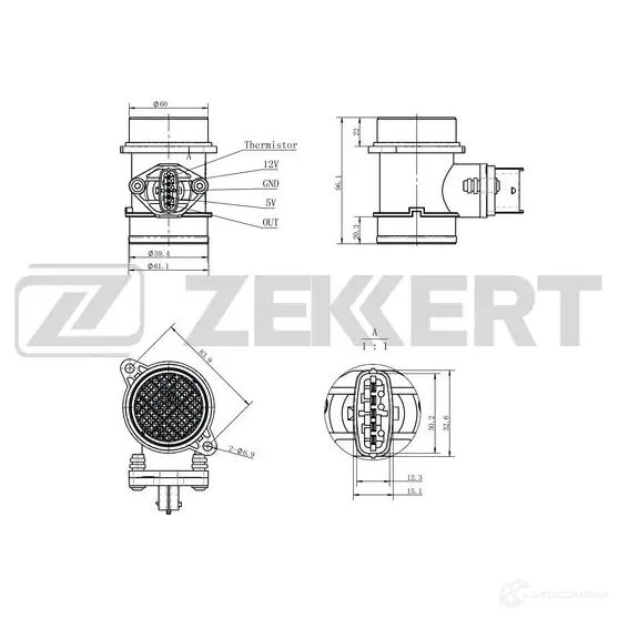 Датчик абсолютного давления ZEKKERT 1440199290 SE-1075 SM 2TWM изображение 0