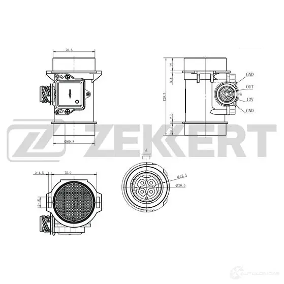 Датчик абсолютного давления ZEKKERT 1440199291 SE-1074 6YU6 W изображение 0