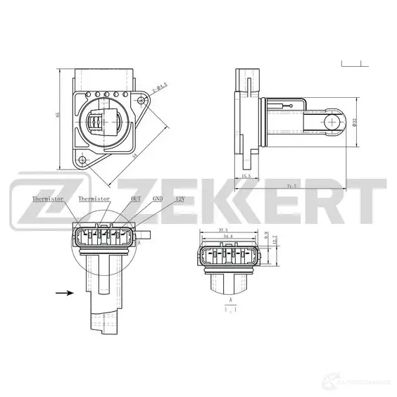 Датчик абсолютного давления ZEKKERT 1440199293 Z734 C SE-1072 изображение 0