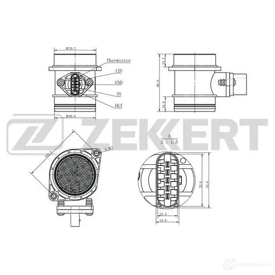 Датчик абсолютного давления ZEKKERT T EULL7 SE-1061 1440199303 изображение 0