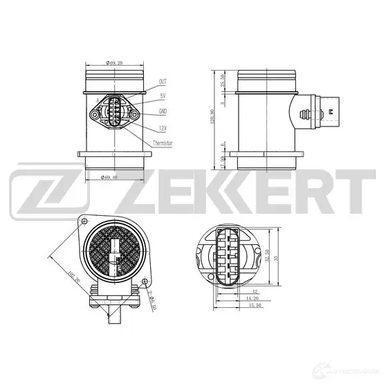 Расходомер воздуха ZEKKERT DX81 O8 SE-1024 1440199334 изображение 0