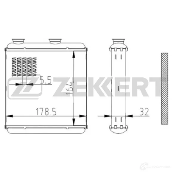 Радиатор печки, теплообменник ZEKKERT 1440200135 HI XZ8A MK-5131 изображение 0