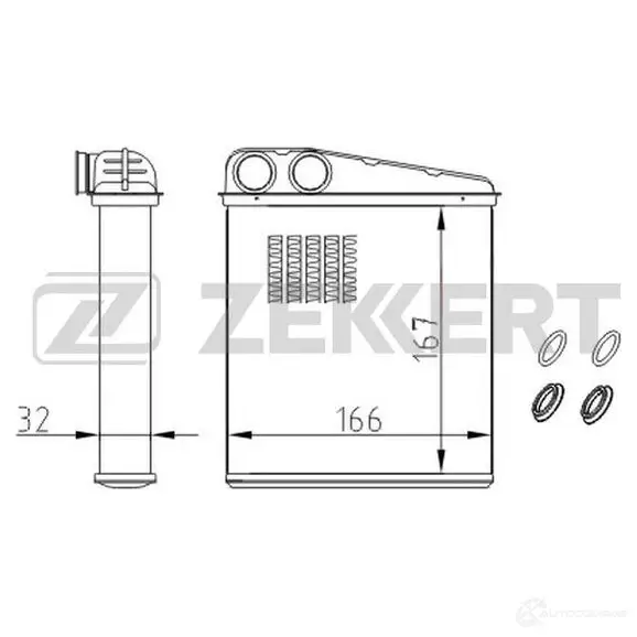 Радиатор печки, теплообменник ZEKKERT MK-5121 XY GYLL 1440200143 изображение 0