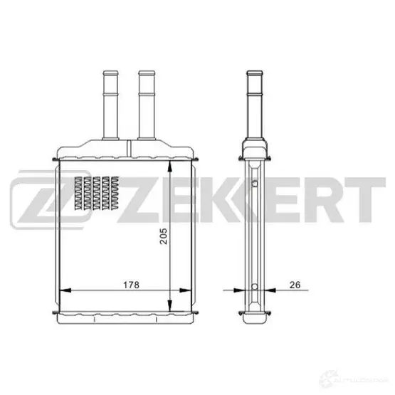 Радиатор печки, теплообменник ZEKKERT 3 6ONO9 1440200148 MK-5117 изображение 0