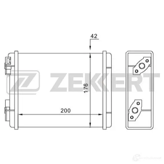 Радиатор печки, теплообменник ZEKKERT MK-5109 1440200156 T A4LC5X изображение 0