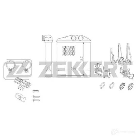 Радиатор печки, теплообменник ZEKKERT MK-5096 B MPSD 1275192883 изображение 0