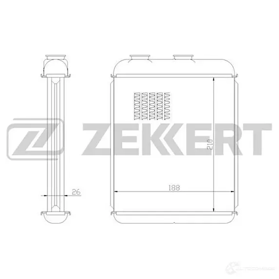 Радиатор печки, теплообменник ZEKKERT 1275192761 MK-5081 5AM VOG изображение 0