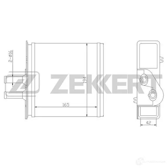 Радиатор печки, теплообменник ZEKKERT Z JY5U MK-5070 1275192725 изображение 0
