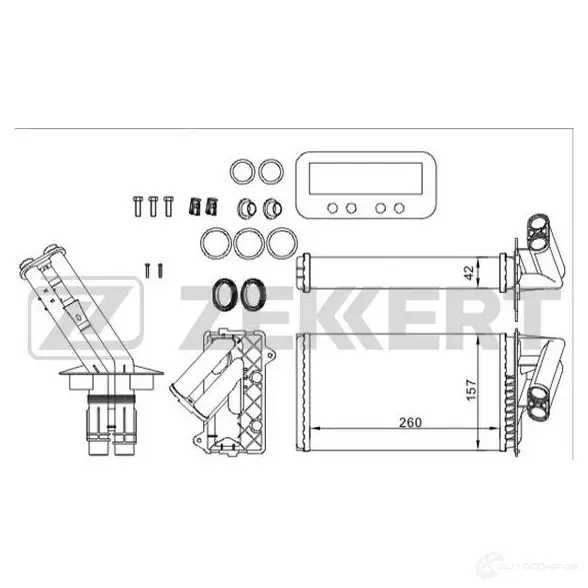 Радиатор печки, теплообменник ZEKKERT 1440200159 MK-5069 B2 N18
