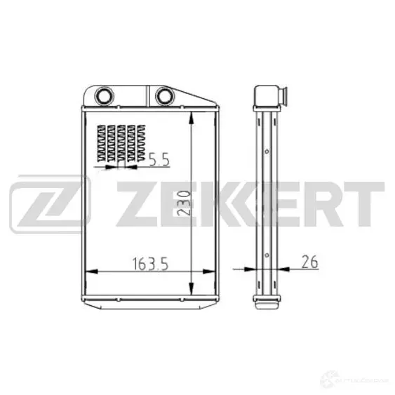 Радиатор печки, теплообменник ZEKKERT 152574011 MK-5049 5 33J36 изображение 0