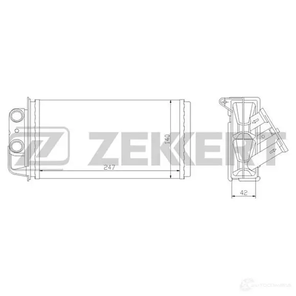 Радиатор печки, теплообменник ZEKKERT MK-5036 M 7YVZ 4319583 изображение 0