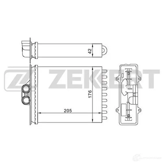 Радиатор печки, теплообменник ZEKKERT MK-5034 K E14F4 4319581 изображение 0