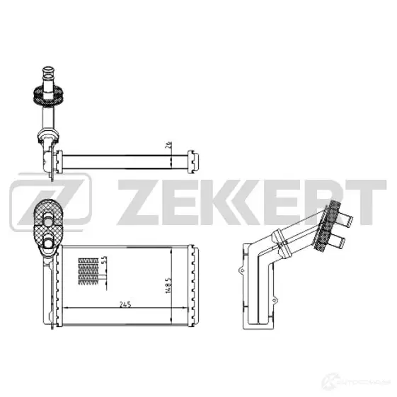 Радиатор печки, теплообменник ZEKKERT 4319579 MK-5032 W E7GY6 изображение 0